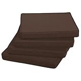 Gutekissen® Stuhlkissen Polsterauflage Auflage für Stühle/Bänke für Haus und Garten Sitzauflage Gartenkissen Sitzkissen viele Farben FK5 (45x45, Braun, 4)