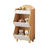 ZAJ Regal 3 Etagen Spielzeugschrank Kinder Bücherregal und Bücherregal aus Holz 3 Cubbies Spielzeugaufbewahrung Display Organizer Regale für Spielzimmer Kinderzimmer Standregal Bookshelf