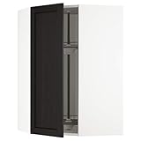 Ikea METOD Eckschrank Hängeschrank mit Karussell 68x100 cm weiß / Lerhyttan schwarz gebeizt