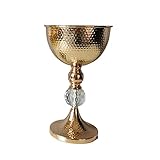 Vasen Gold Vase Metall Tischplatte Blume Straße Blei Hochzeit Tischdekoration Blumenvasen für Zuhause Party Dekoration Kristallglas Vasen (Farbe: Grau, Größe: 32 cm Höhe)