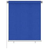 Außenrollo, YUMENG Verdunklungsrollo, Rollo Verdunkelung, Klemmrollo, Sonnenschutzrollo, Fenster Verdunkelung, Roller Vorhang, 120x140 cm Blau HDPE