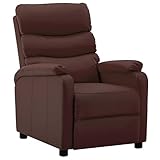 Leepesx Liegesessel, Relaxsessel, Kinosessel, Fernsehsessel, Stressless Sessel, Gaming Sessel, Recliner, Gaming Chair, Braun Kunstleder