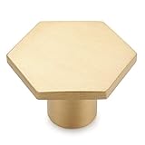 10 Stück Solide Messing Schrankknöpfe Schubladenknöpfe Kupfer Dekorative Möbelknöpfe Möbelgriff Gold Hexagon 34mm