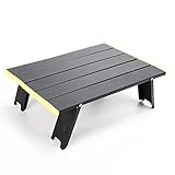 BOLYKI ZD Klapptische Aluminiumlegierung Tragbarer Tisch Gartenmöbel Faltbarer Klapptisch Camping Wandern Schreibtisch Reisen Outdoor Picknicktisch Möbel (Color : Silver) (Schwarz Gelb)