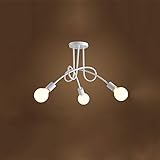 Pendelleuchte Kronleuchter Lampe American Industrial Retro Eisen Twist Deckenleuchte Modernes Schlafzimmer Esszimmer Arbeitszimmer Kunst 3/5 Kopf Hohe Helligkeit Durchmesser: 55 cm.