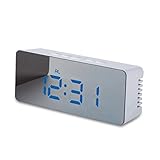 FIONEL Wecker Alarm Digitaler Wecker Wecker for Kinder Schlafzimmer Temperatur Snooze Funktion Schreibtisch Tischuhr LED Clock Electronic Watch-Tisch, a Nachttisch Wecker (Color : 1)