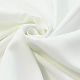 STOFFKONTOR Verdunkelungsstoff BLACK OUT, Thermostoff, Vorhangstoff Meterware, Woll-Weiss