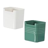 NUOBESTY 2 Stück Box Aufbewahrungsbox Besteck Utensil Organizer Kunststoff Regal Körbe Kosmetik Pinsel Tasse Zusammenklappbarer Behälter Aufbewahrungsbox Kunststoff Make-Up Schminktisch