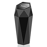 Abfalleimer Trash can Mini-Presstyp Autokasse Halter Mülleimer-Mülleimer Rhombus Aufbewahrungsbox Müllabfallbehälter mit Deckel for Desktop Büroschlafzimmer, 4 Farben Mülleimer ( Size : 600ml , Color