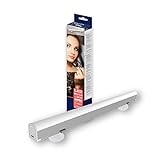 Müller-Licht Belle Lux LED Schminkleuchte Schminklicht Spiegelleuchte (Make-Up Leuchte mit Saugnäpfen), stufenlos farbveränderlich (2700-6500K), dimmbar, Memory-Funktion, weiß, 300 mm