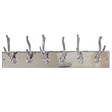 Invicta Interior Wandgarderobe DEER Hirsch Geweihe Haken Leiste Aluminium poliert 50cm Garderobe Garderobenleiste