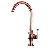 AANAN Wasserhähne, Voll Kupferrotbarer Wasserhahn, Europäischer Retro -Wasserhahn, Antiker Bronze Heißer Und Kaltes Wasserhahn, 360 -Grad -Rotation, Geeignet Für Küche, Badezimmer, Toilette