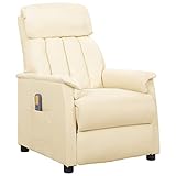 Gecheer Massagesessel mit Massage Heizung Elektrisch Relaxsessel Fernsehsessel Liegesessel Ruhesessel Polstersessel TV Sessel 73 x 92 x 102,5 cm (B x T x H),Verstellbare Rückenlehne und Fußstütze