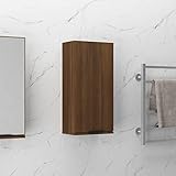 FAMIROSA Wand-Badschrank Braun Eichen-Optik 32x20x67 cm