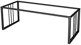 FaIruo Tischbeine Aus Metall, Schwarzer Esstisch, Konferenztisch, Computertisch-Stützrahmen, Industrielle Diy-Büromöbel/Schwarz/120 * 60 * 70Cm
