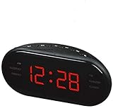 LED-Digitalwecker, Wecker, LED-Radiowecker, elektronischer Desktop-Wecker, Digitale Tischuhren, Schlummerfunktion