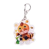 NEZIMI Glockenspiel Erwachsene Werbeartikel Cartoon Geschenk Druck Anime Custom Acryl Keychain Blank Charm Keychain Hängesessel (Yellow, 6cmX1cmX6cm)