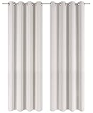 Blumtal 2er-Set Gardinen Verdunklungsvorhänge Blickdicht - Elegante Wärmeisolierende Vorhänge mit Ösen, Thermovorhang für alle Fenster und Jahreszeiten, 245 x 140 cm, Moonlight Grey - Grau