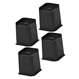 Garneck Tischlift 4 Stück Spikes Fußbett Schrankbeine Pp Trapezförmig Schwarz