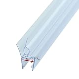 2 Stück PVC-Gummi-Glastür-Dichtungsstreifen, 4 bis 12 mm, rahmenlos, für Badewanne, Duschwand, Dichtung, Lücke, Fenster, Tür, Dichtungsstreifen, Wasserstopper, 10 m, transparent