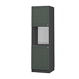 Vicco Küchenschrank Küchenmöbel Fame-Line Landhaus Küche Einbauküche Küchenzeile Blende Unterschrank Hochschrank Hängeschrank (Anthrazit-Grün-Gold, Herdumbauschrank hoch 60 cm offen)