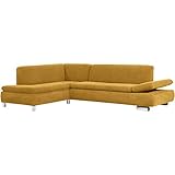 Max Winzer Ecksofa Links mit Sofa 2,5-Sitzer rechts Terrence Veloursstoff mais