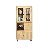 LIMKOO Home Bücherregal Bücherregal mit Glastür Bücherregal Speicherbuchbuchbuchhandbuch Display Schrank Office Dokument Aufbewahrungsschrank (Size : M)