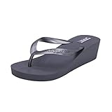 DAIFINEY Clip-Toe Beach lässige Sandalen Keile Pantoffel für Frauen Anti-Sommer-Flops für Frauen Damen Schuhe Absatz