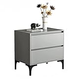 Nachttisch-Aufbewahrungskommode, Beistelltisch, Nachttisch-Möbeleinheit, Kleiner stehender Organizer für Schlafzimmer, 2 Schubladenkästen (Grau/Weiß) Nachttische (Farbe: Grau)