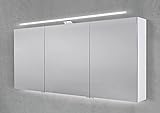 Intarbad ~ Spiegelschrank 160 cm mit LED Beleuchtung, Doppelspiegeltüren Shorewood IB1975