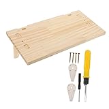 Yardwe 1 Set EIN-Wort-Trennwand Schwebende Regale Pflanzenwandaufhänger Pflanzenregal Wandregal Wandregal Aus Holz Natürliches Wohnzimmerregal Badezimmer-Organizer Küchenregal