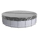 Luckxing Runde Poolabdeckung,Robuster Poolabdeckungsschutz für den Bodeneinbau mit Kordelzug - Staubdichte, wasserdichte Trampolinabdeckung für den Pool