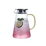 Wasserkrug Kühlschrank Light Luxury Glass Pitcher mit Griff und Deckel Große Kapazität Jug Saft Topf Teekanne for Zuhause, Restaurant, Café (50,7 Unzen) Wasserkaraffe (Color : A)