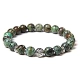 FORLUZ Naturstein-Armband for Herren, 8 mm, Achate, Perlen, elastisches Armband, Yoga-Armbänder for Damen, Perlen, afrikanischer Stein, 19 cm Steine