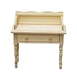 LIFKOME Puppenhaus-Schreibtisch Mini-Schminktisch Puppenhaus-Möbel Kommoden Für Kinder Mini- -Ornament Kindermöbel Schreibtisch Schminktisch Miniatur-Schreibtisch