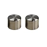 VORCOOL Endstücke für Gardinenstange, 2 Stück, 28 mm, silberfarben