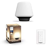 Philips Hue White Ambiance Wellness Tischleuchte schwarz 570lm inkl. Dimmschalter, dimmbar, alle Weißschattierungen, steuerbar via App, kompatibel mit Amazon Alexa (Echo, Echo Dot)