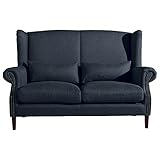 Max Winzer Sofa 2-Sitzer Flora Flachgewebe blau