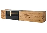 MASSIVMOEBEL24.DE | Kitzbühel Lowboard aus Massivholz #121 | aus Wildeichenholz -Natur geölt/lackiert | 250x52x52 cm | 8 Fächer | TV-Board Sideboard