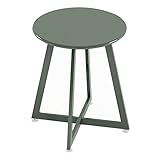 Couchtisch, runder Beistelltisch, Stabiler Bartisch aus Metall, nordischer Beistelltisch mit rutschfesten Füßen für Wohnzimmer, Esszimmer und Café (Größe: 40,5 x 40,5 x 49,5 cm, Farbe: H)