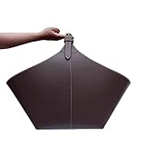 XL Kaminholzkorb Leder Korb BRASA zur Aufbewahrung, braun