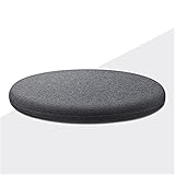 SWECOMZE 2er Set Sitzkissen Memory Foam Rund Stuhlkissen, Sitzpolster Rund aus Baumwolle, Sitzauflagen rutschfest Gemütlich Sitzpolster für Tatami Garten Büro (Durchmesser 30cm,Dunkelgrau)