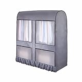 Kleiderständerabdeckung,Transparente staubdichte Kleiderständerabdeckung - Atmungsaktiver Kleidungsschutz aus Oxford-Gewebe mit Reißverschluss, tragbare verdickte Schrankabdeckung Manchas