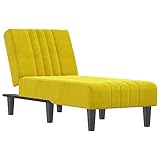 vidaXL Chaiselongue Samt gelb