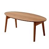 EMOOR Klapptisch Holz, Klein-Oval (B90xD43cm) Kirschbaum, Couchtish Tatami Tisch