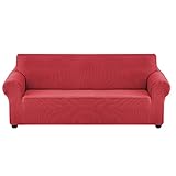 SXGCH Sofa-Schonbezüge, Stretch-Sofa-Schonbezüge, 3-Sitzer, wasserdicht, Spandex-Couchbezug, rein, dick, Sofabezug, Schonbezüge für Wohnzimmer, Rot, XL, 170–230 cm (66–90 Zoll)
