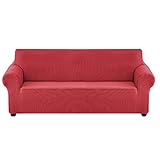 SXGCH Sofa-Schonbezüge Stretch-Sofa-Schonbezüge, 3-Sitzer, wasserdichter Spandex-Couchbezug, Reiner Dicker Sofabezug, Schonbezüge für Wohnzimmer-großes Rot-S 80-130 cm (32-52 Zoll)