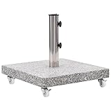 UYSELA Home Sets mit Sonnenschirmständer Granit 30 kg eckig grau