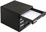 Aktenschrank Kunststoff Schubladen Schreibtisch Aufbewahrungseinheit Organizer A4 Box Für Büro/Farbe: schwarz