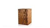 Holzblock Massiv 60x40x40cm Nuss - Holzständer Deko – Holz Blumenständer - Baumstamm Deko zum Haus – Holz Deko - Blumensäule Holz – Deko Holzklotz Massiv